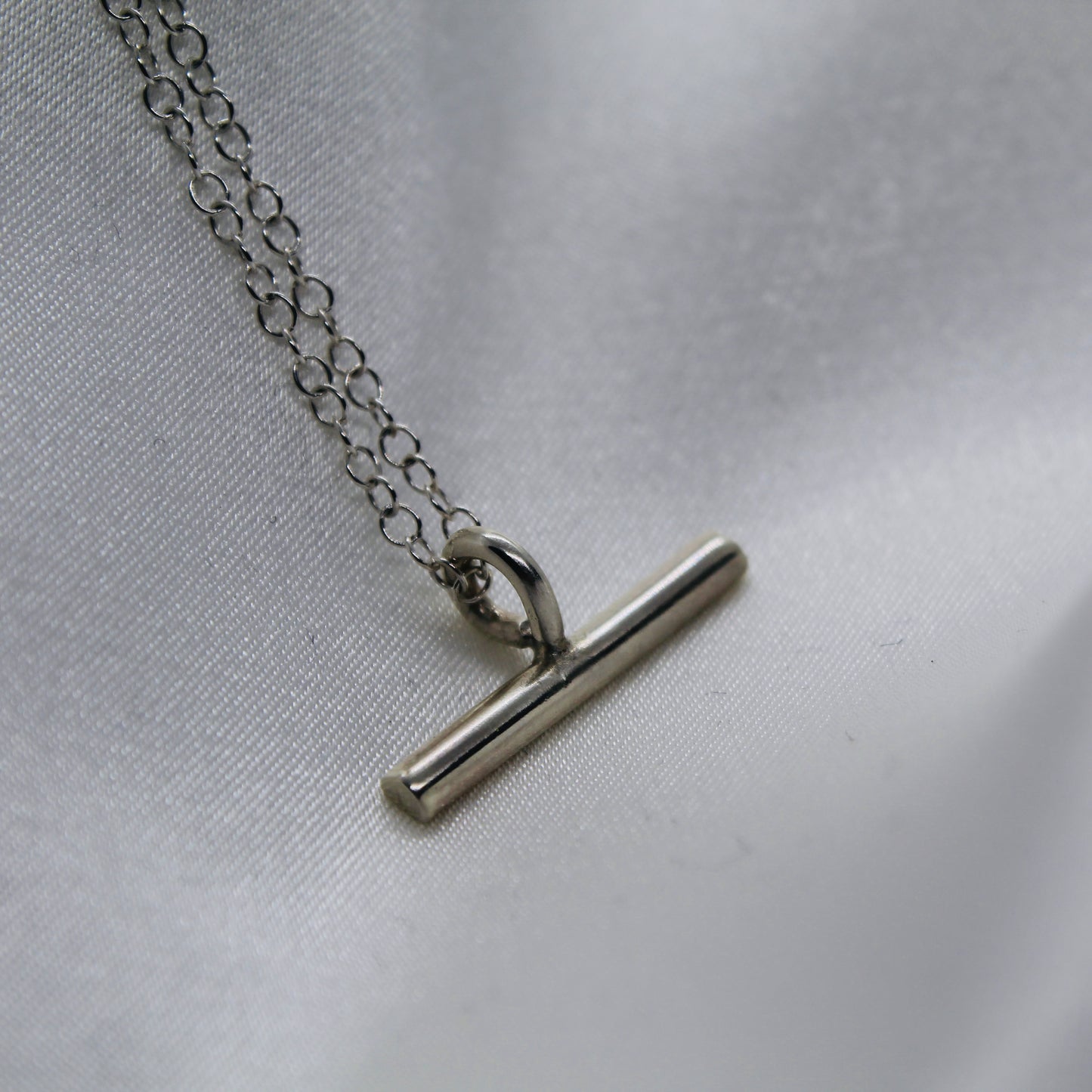 Silver T-bar pendant