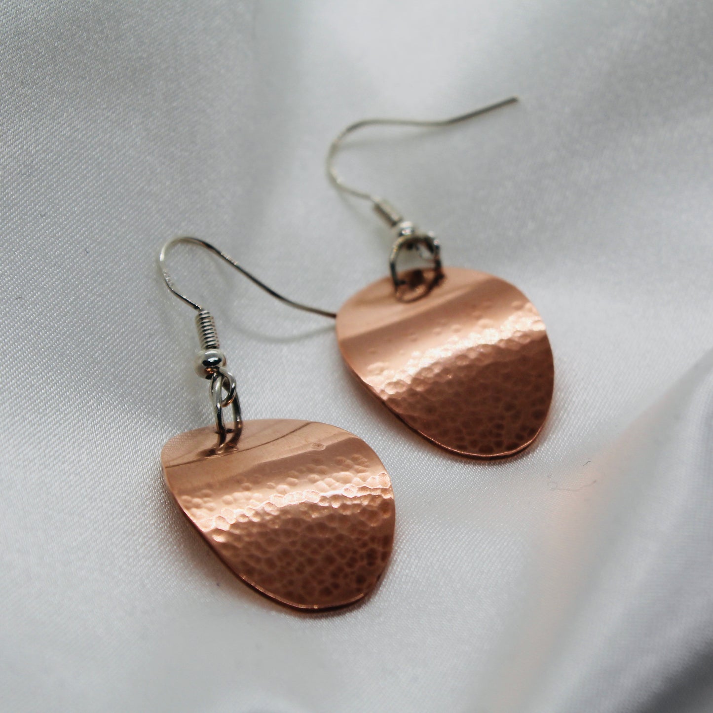 Hammered Copper Earrings