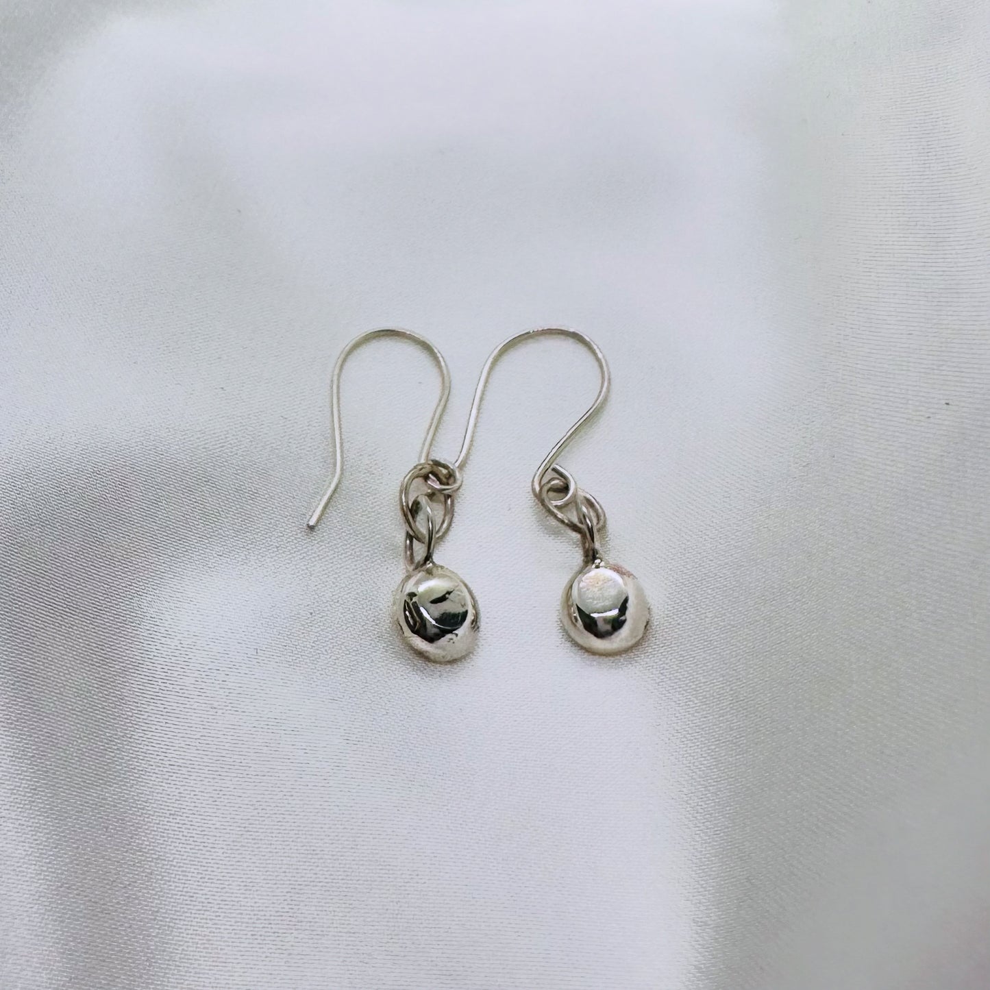 ‘Silver droplet’ earrings