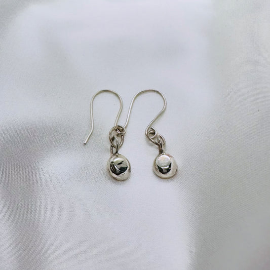 ‘Silver droplet’ earrings