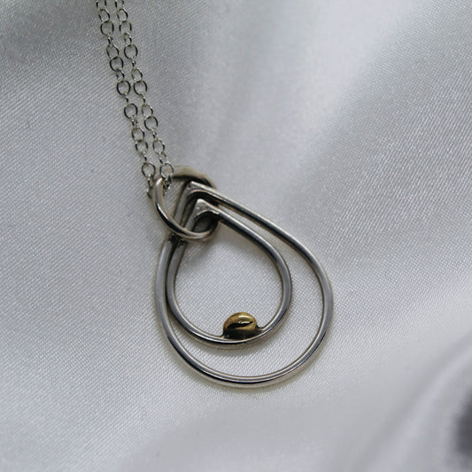 Silver teardrop pendant